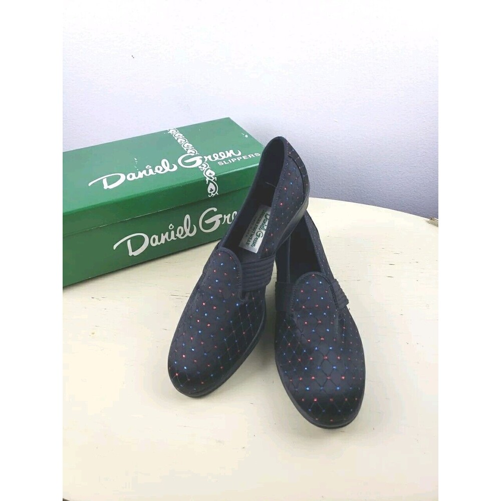 WOMEN'S DANIEL GREEN BLACK Diamond LEISURE BALLET FLAT, SIZE 7.5AA, MADE IN USA